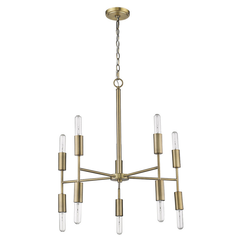 Lustre linéaire moderne 10 lumières spoutnik Peachey