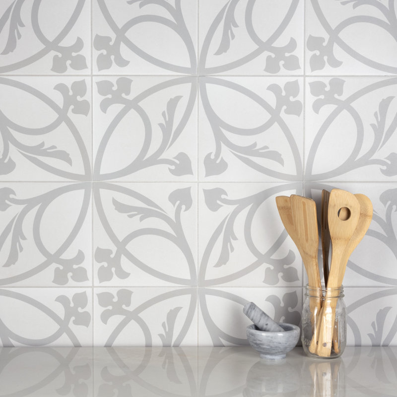 Caprice Series 8" x 8" Porcelain Patterned Wall & Floor Tile
