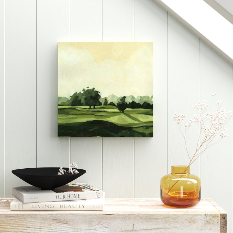 "Olive après-midi II" par Emma Scarvey - reproduction d'art sur toile, H 12 po x l 12 po