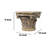 Accent Pedestal Table, 10 Inch Top, Weathered Brown Resin, Ornate Base