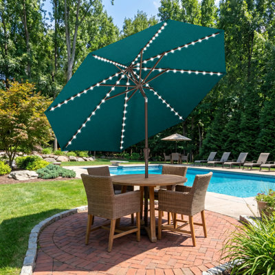 9 FT Lighted Patio Olefin® Umbrella