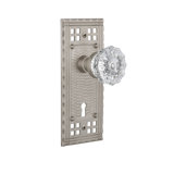 Craftsman Plate with Decorative Keyhole and Crystal Door Knob