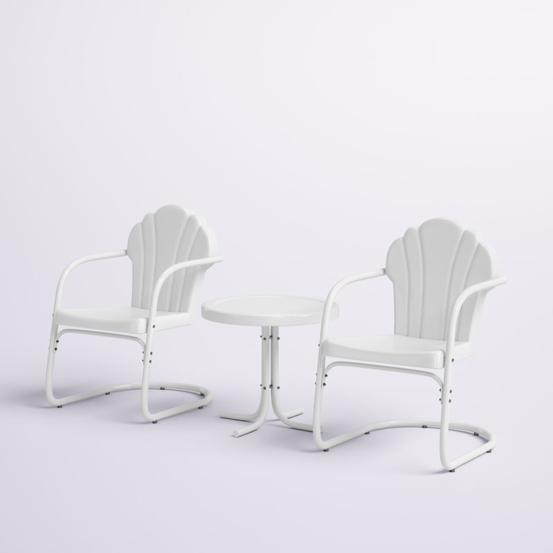 Burley Metal 2 - Person Seating Group, White Satin