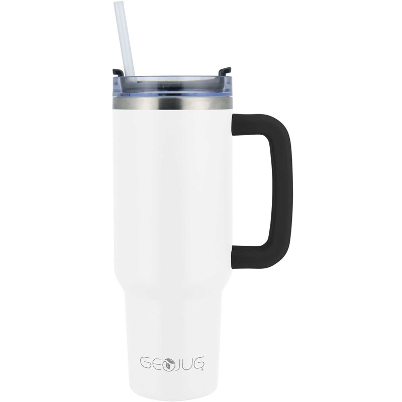 Gobelet isotherme en acier inoxydable avec poignée 40 onces Brentwood GEOJug, Cream