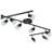 LED 8 Light Track Lighting Kit, Black 8 Way Ceiling Spot Lighting, Flexibly Rotatable Head, Track Light Included 8 X LED GU10 Bulb (4W, Daylight White 5000K, 400LM)