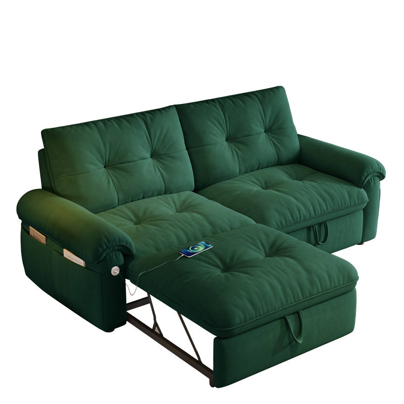 Canapé convertible en tissu VersaWeave Cloud, Green