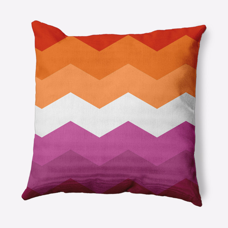 Coussin décoratif Demi Boy, 18 po x 18 po, Rose / orange