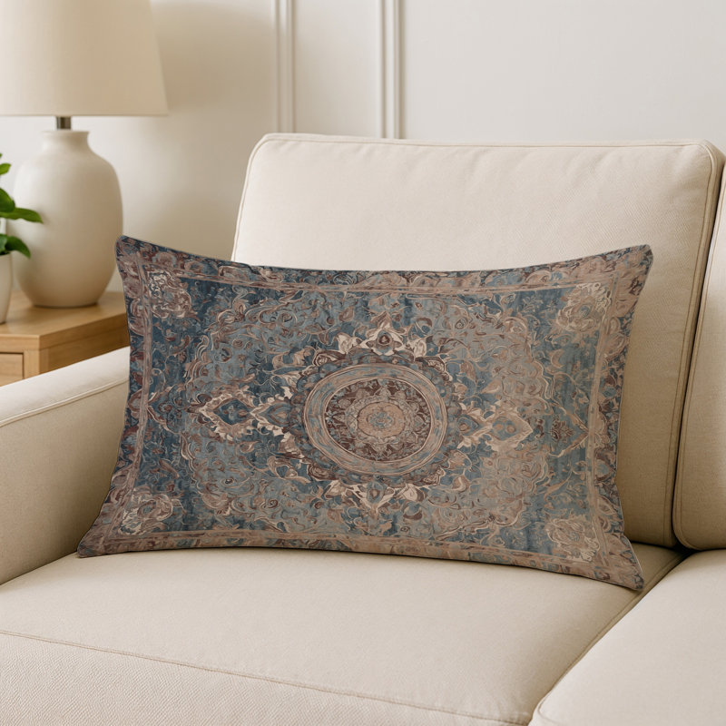 Coussin décoratif intérieur / extérieur gris Modern Modern, Gris oriental 12, Rectangle H 14 po x l 20 po