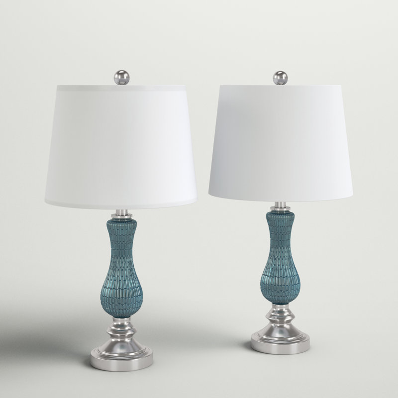 Ensemble de lampes de table bleu clair Odile