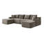 Canapé modulaire en velours côtelé avec 2 repose-pieds Boneless-549869969