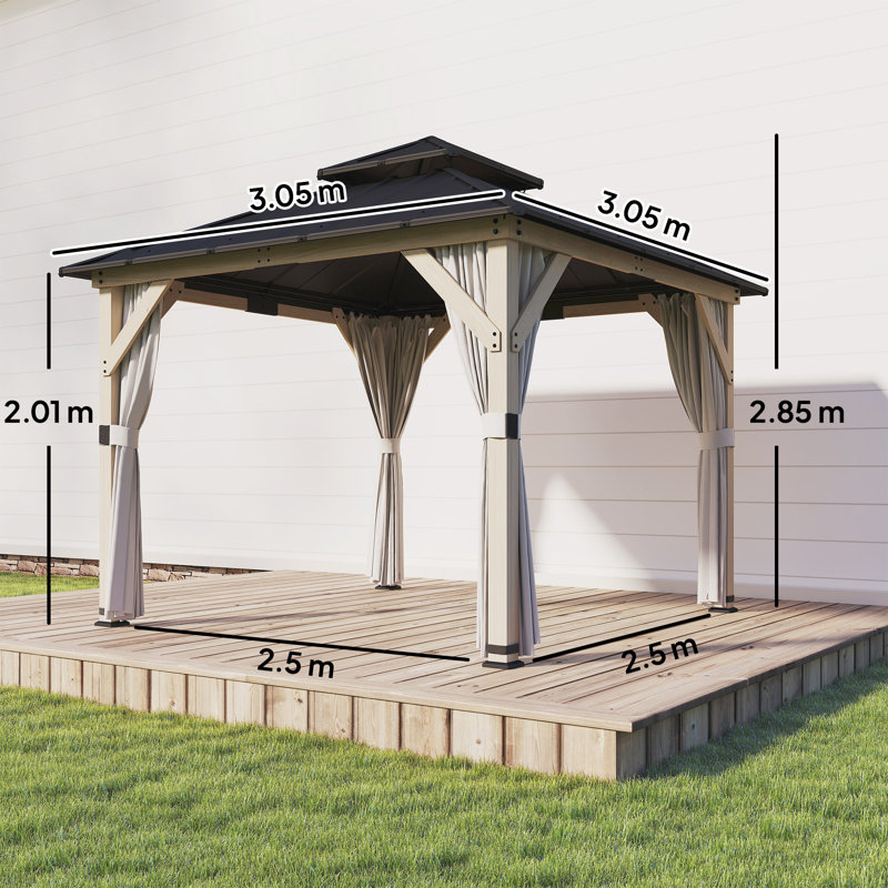 Gazebo, Matte Black/Beige