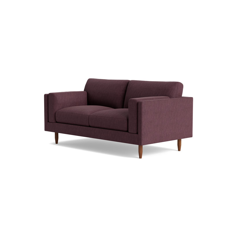 Skinny Fat Loveseat (70"), Performance Weave - Aubergine