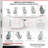 4 Piece Semi Steel Caster Set