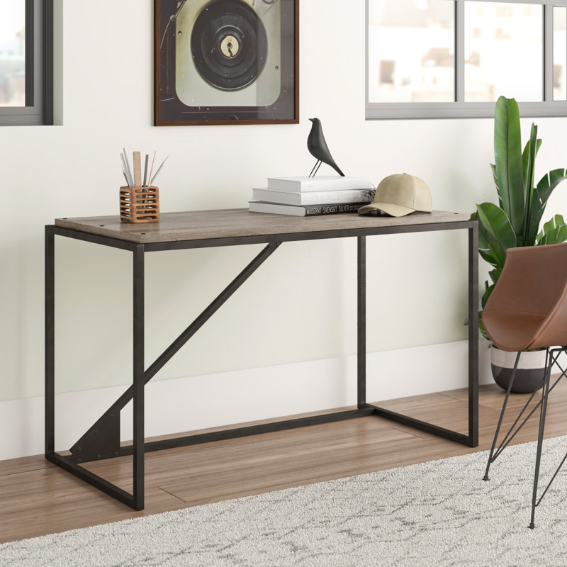 Bureau d'écriture Ovia, H 30 po x l 49,1 po x P 25,1 po, Gris rustique