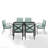 Halles 6 - Person Steel Patio Dining Set Umbrella Hole Included Rectangular Table with Cushions Included-1349393931