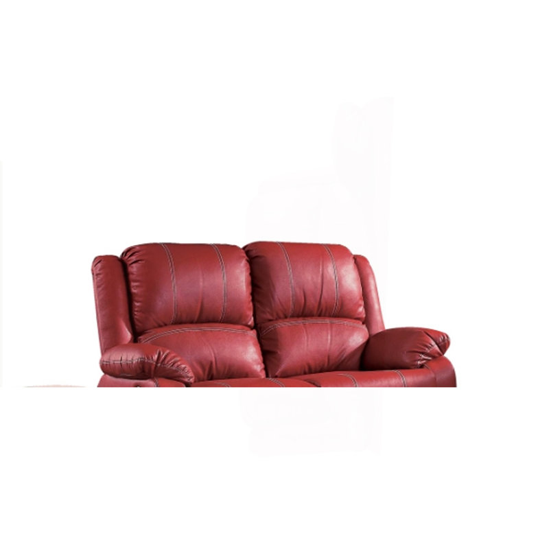 Causeuse rouge en cuir synthétique Motion