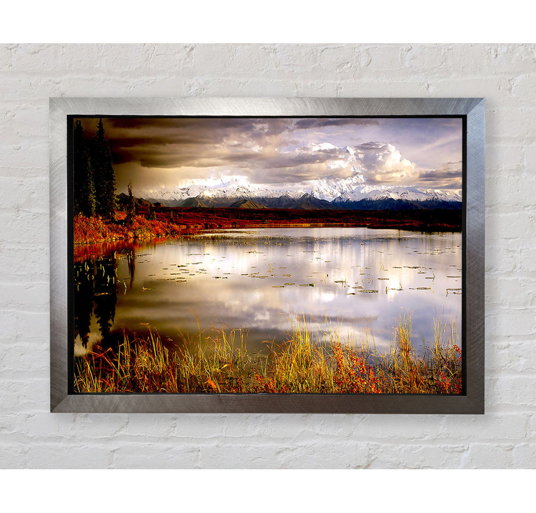 Gerahmter Fotodruck Lake Autumn Clouds