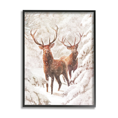 " Elks Snowy Forest Wildlife " by Pip Wilson