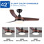 Ventilateur de plafond 42 po YUHAO Farmhouse