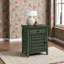 Table d'appoint en placage de bois de 25 pouces de hauteur avec tiroir de rangement et table de bout ou de chevet transitionnelle pour armoire pour chambre à coucher-1704441265