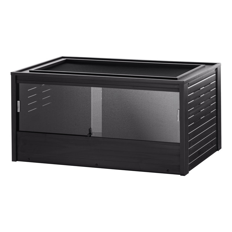 Grand terrarium Deneishia, 95 gallons - H 22,8 po x l 48 po x P 24 po, Noir