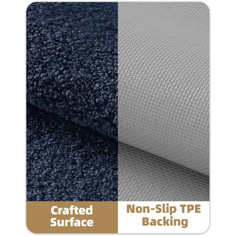 Non-Slip Bath Rug, Blue, 40cm W x 61cm L