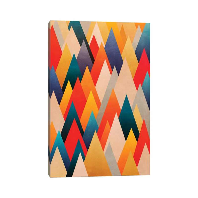 Multiple Triangles by Angel Estevez - Wrapped Canvas Print, 101.6 cm H x 66.04 cm W x 1.91 cm D