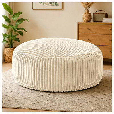 Fauteuil surdimensionné surdimensionné, fauteuil à billes de 6 pi, rembourrage en mousse à mémoire de forme, fauteuil à billes pour adultes et adolescents, canapé doux avec housse en tissu doux, canapé rond pour le salon, la chambre à coucher, le dortoir d'université.