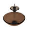Lavabo de salle de bain vasque circulaire en verre TY avec robinet-20659807
