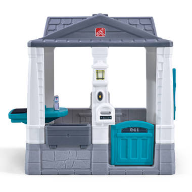 Neat & Tidy Cottage Homestyle Edition™ 2.8' x 4.4' Outdoor Plastic Playhouse with Kitchen