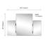Miroir de salle de bain rectangulaire à trois volets ajustable en alliage d'aluminium à fixation murale à trois volets l 30 po x H 20 po Orthos-2055233