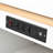Medium Width Rolling Kitchen Island With Power Socket And Led Lights - Fluted Glass Door, 2 Open Shelves, Storage Cabinet, White Ports, Doors, Convenient-1798213138