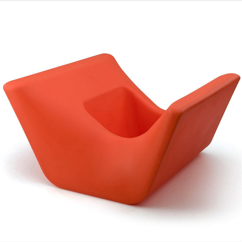 Plastic Accent Stool, Orange