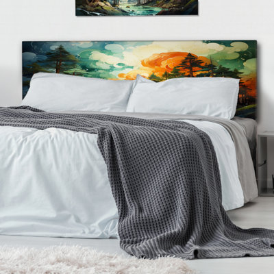 Kammeron - Tree Redwood Upholstery Panel Headboard