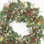 Couronne de Noël artificielle 24 "avec feuilles d'eucalyptus congelés et baies rouges-81685967