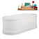 67" Streamline Soaking Freestanding Tub and Tray With Internal Drain