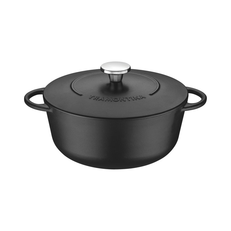 Tramontina Trento Cast Iron Round Dutch Oven, 36.1cm, 6L