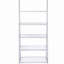 Bibliothèque blanche et chrome avec 6 tablettes