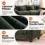 Canapé d'angle en chenille de 284 cm de large avec méridienne, canapé en L 3 places pour salon-1655758243