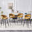 Set Of 2 Velvet Bar Stools With Black Iron Legs, Modern Kitchen Island Counter Height Stools-1097416301
