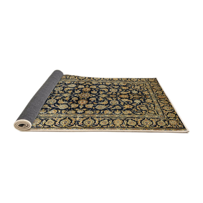 Tapis vert/bleu/beige traditionnel, Rond 3 pi