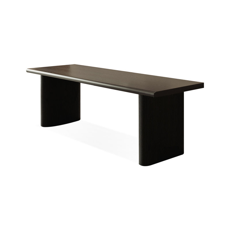Black Rectangular Solid Wood desk, 29.53" H x 78.74" W x 23.62" D