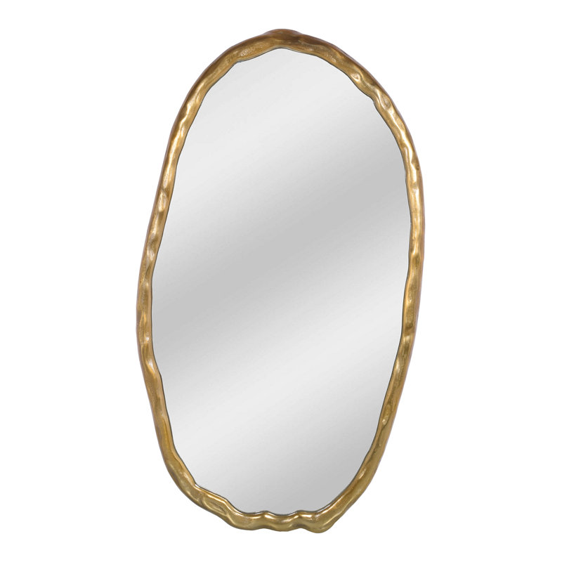 Nola Aluminum Novelty Mirror, Gold, 50" x 28"