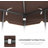 10X10 Ft Outdoor Patio Gazebo Replacement Canopy, Double - Tiered Tent Roof Top Cover, Greatwall Border Design, Frame Not Included, Brown Color, Ideal For Garden & Backyard Shade Renewal-116225170