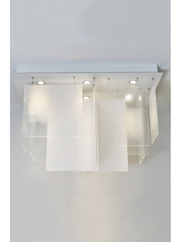 Plissé 4 - Light Glass Chandelier