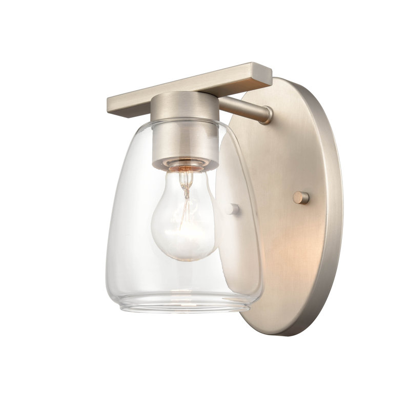 Steel Armed Sconce, Rubbed Bronze