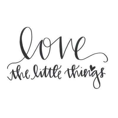 " Love The Little Things Script "