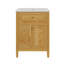 Ensemble de meuble-lavabo simple 24 po avec lavabo, armoire de rangement simple autoportante avec un tiroir rabattable, 2 tablettes de rangement et 2 tiroirs-1322742406