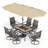 8pcs Outdoor Patio Dining Sets With Umbrella-100041322-100041327