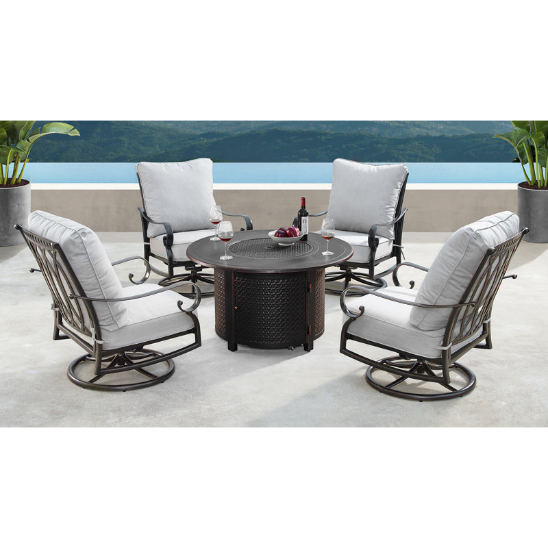 Mccomas - Person Patio Conversation Set with Cushions